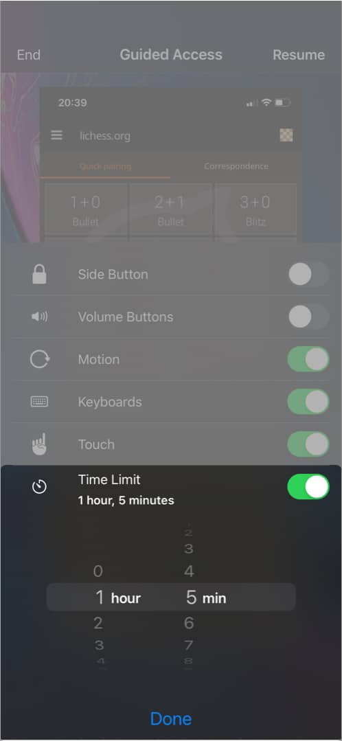 Set a time limit for Guided Access on iPhone or iPad