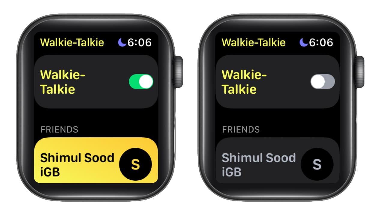 Turn Walkie-Talkie on and off