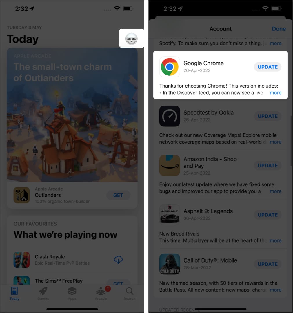 Update Chrome on your iPhone and iPad