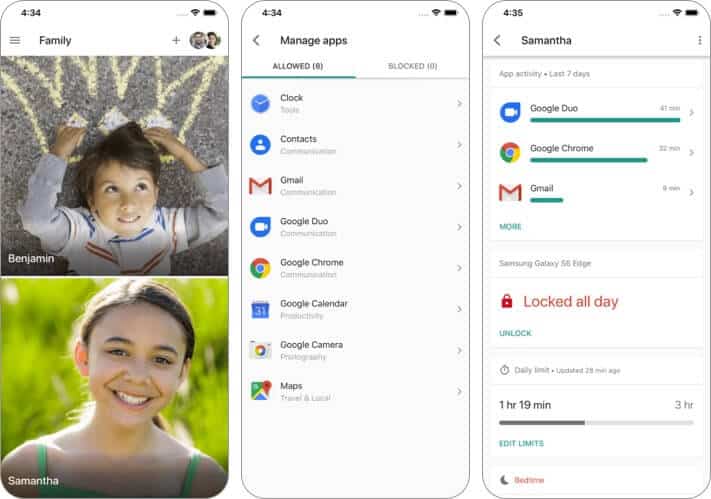 Google Family Link for Parents iPhone and iPad App Screenshot