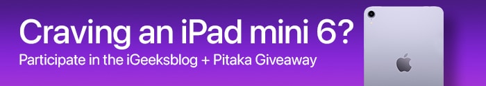 iGeeksBlog and Pitaka iPad mini 6 giveaway 