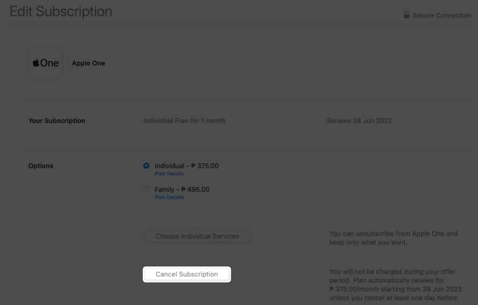 Cancel Apple subscriptions from a Mac