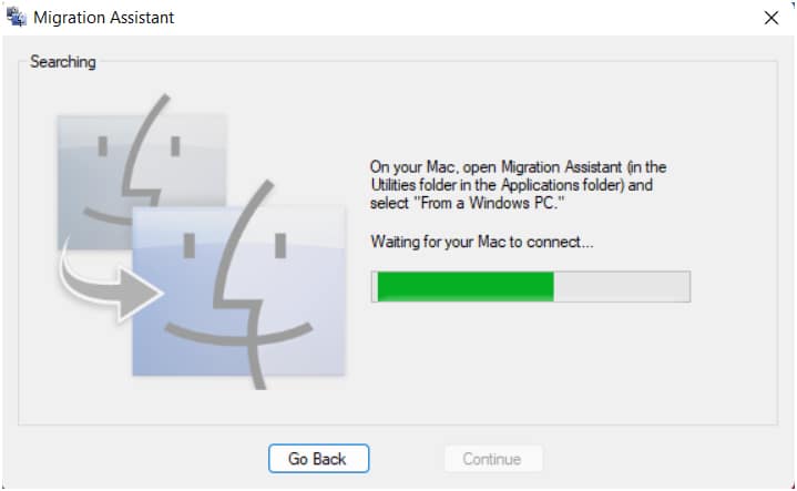 Connect Windows PC to Mac using Migration Assistant