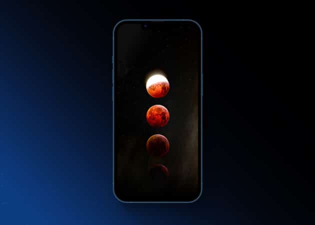 Eclipse moon wallpaper for iPhone
