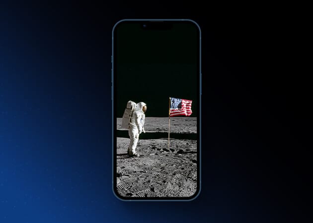 First walk on moon wallpaper iPhone