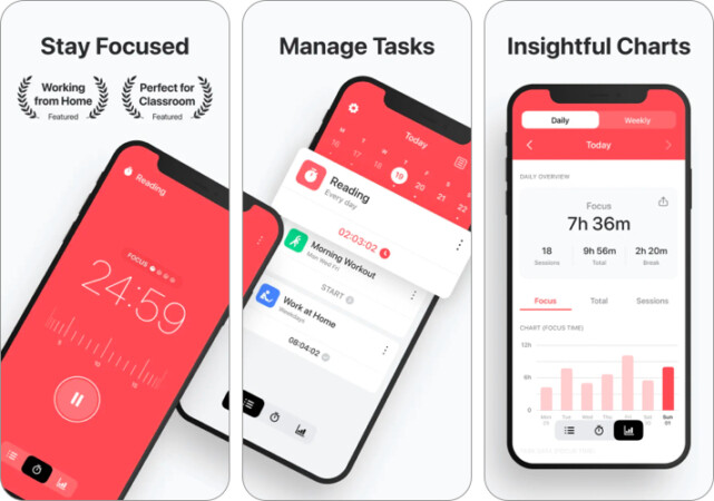 Focus Keeper Time Management app for iPhone and iPad