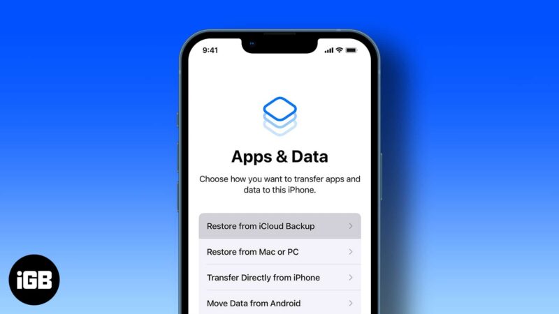 How to restore iPhone or iPad from a backup