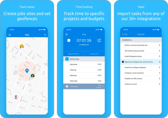 Hubstaff time tracker app for iPhone and iPad