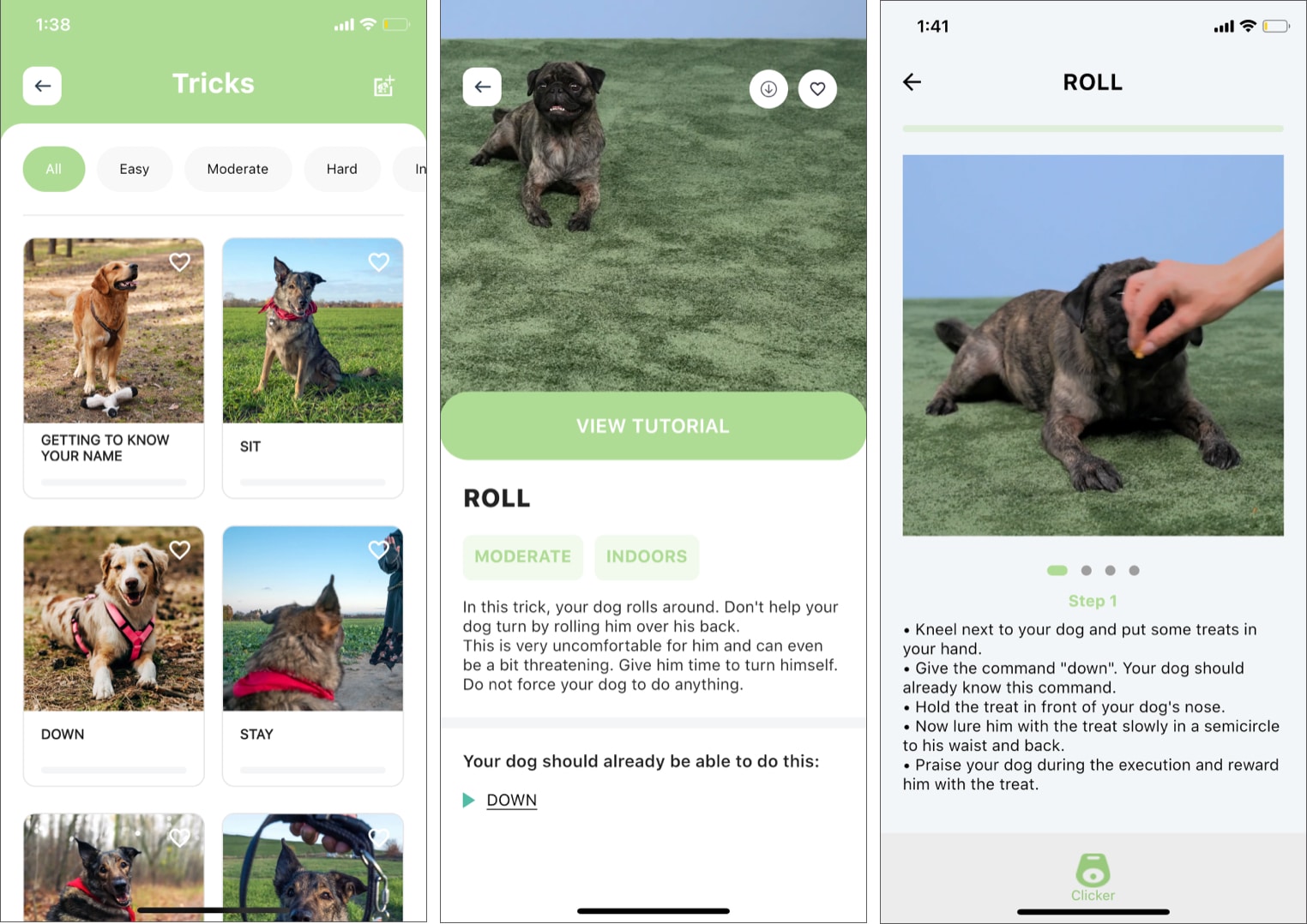 Hundeo dog training app offers many trick tutorials