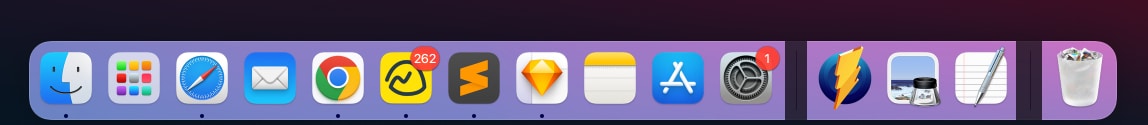 Separation on Mac Dock