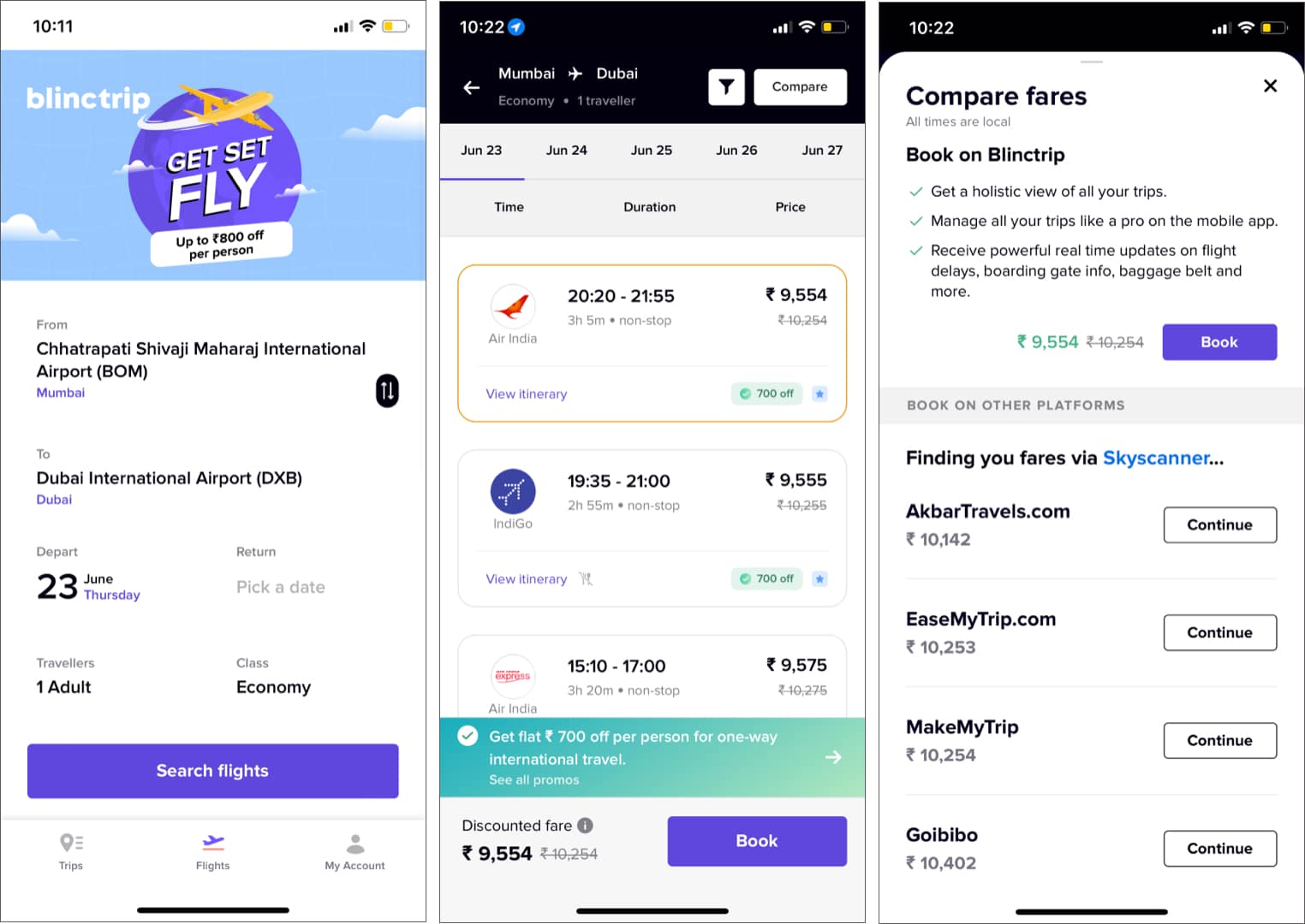 Use Blinctrip app to book cheap flights