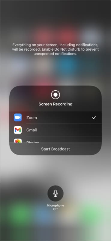 Third party app support in iPhone Screen Recording