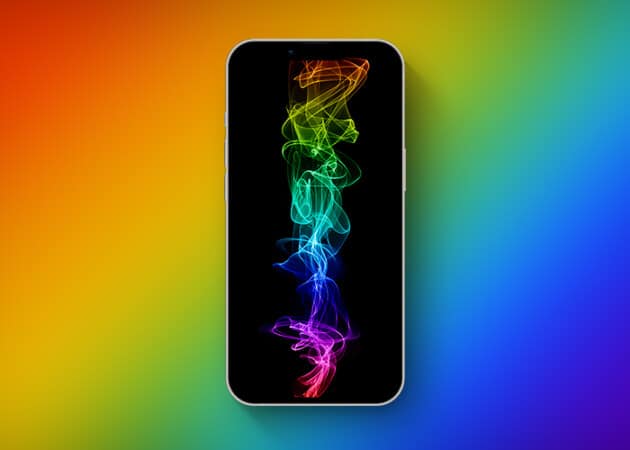 Abstract rainbow iPhone wallpaper