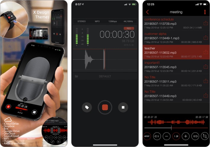 Awesome Voice Recorder iPhone and iPad App Screenshot