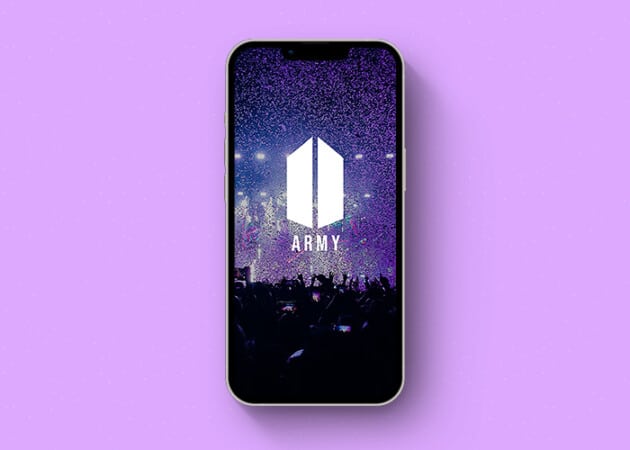 BTS ARMY logo wallpaper