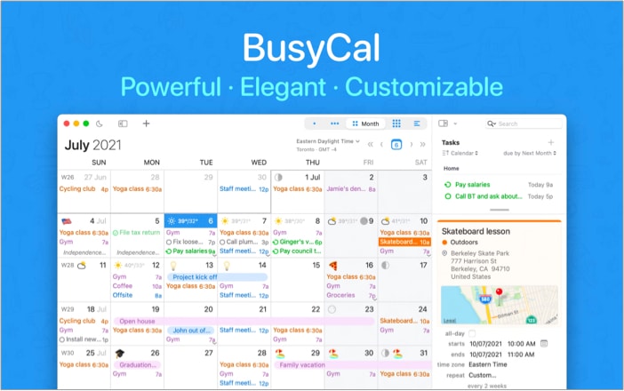 BusyCal via Setapp calendar app for Mac
