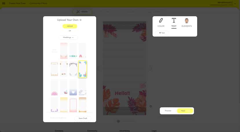 Create-personal-business-filter-on-snapchat