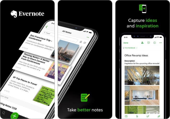 Evernote Video Recording iPhone App Screenshot