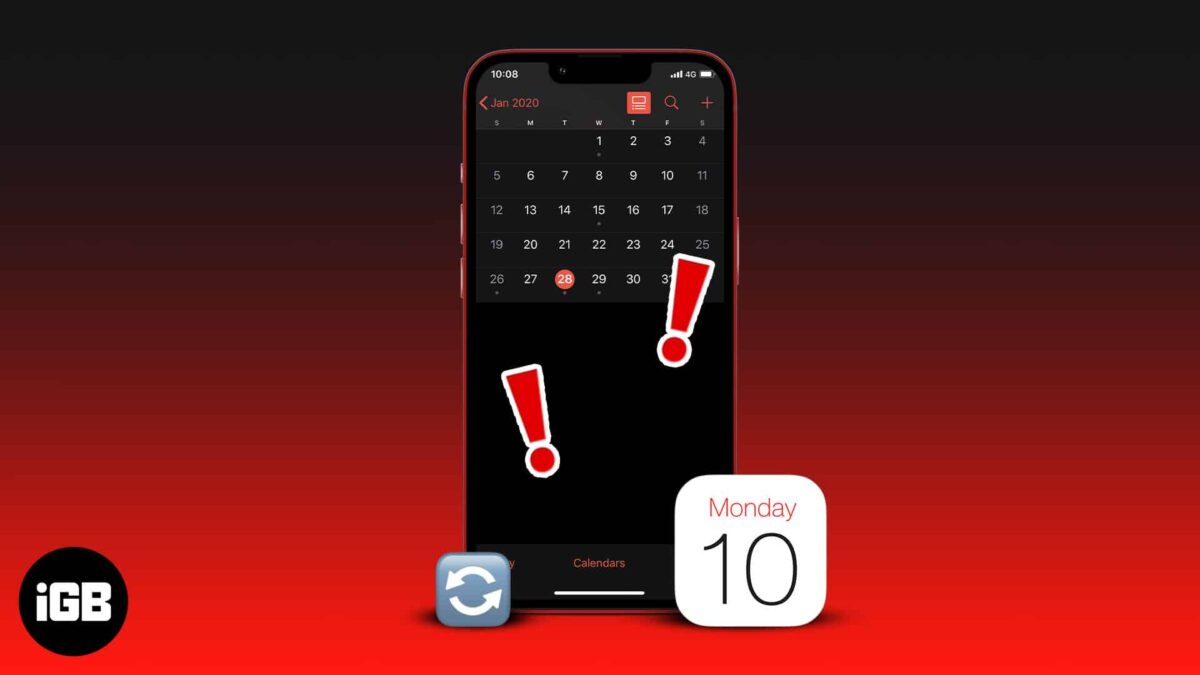 Fix iphone calendar not syncing