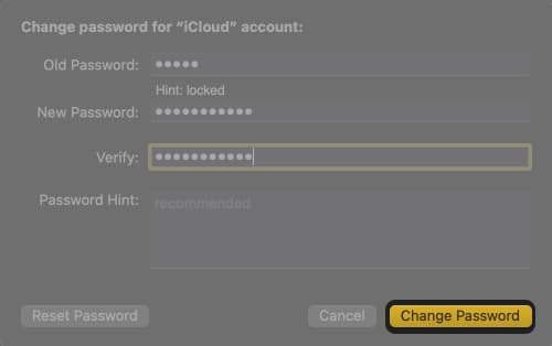 How to change your Notes password on Mac