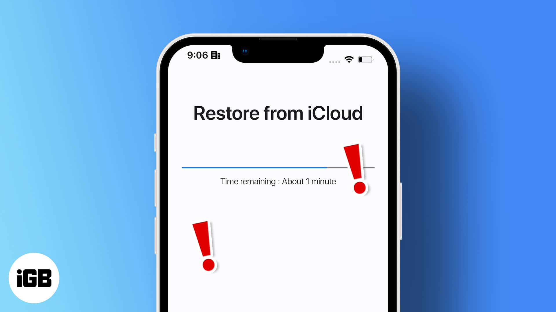to fix iCloud stuck issue on iPhone and iPad -