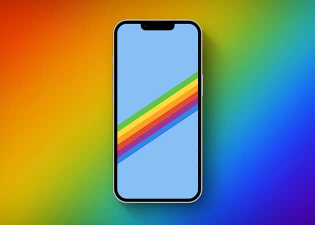 Minimal yet colorful iPhone wallpaper