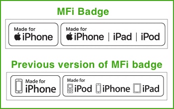 Packaging of Apple Charger Box MFI symbol