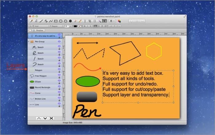Paint Pro Mac Drawing App Screenshot