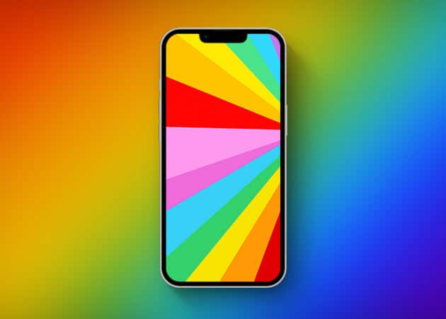 Rainbow background for iPhone
