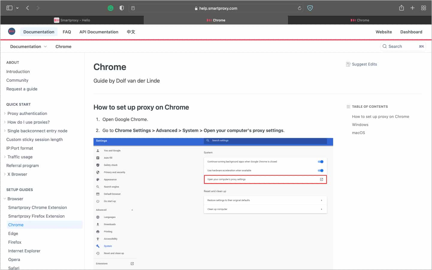 Smartproxy set up guide on Chrome