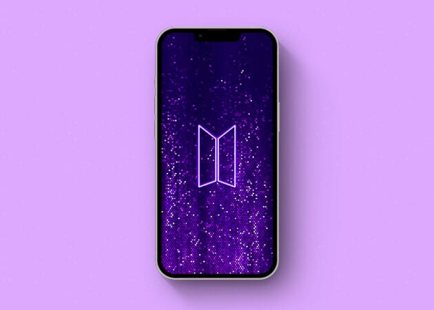 The BTS logo iPhone wallpaper