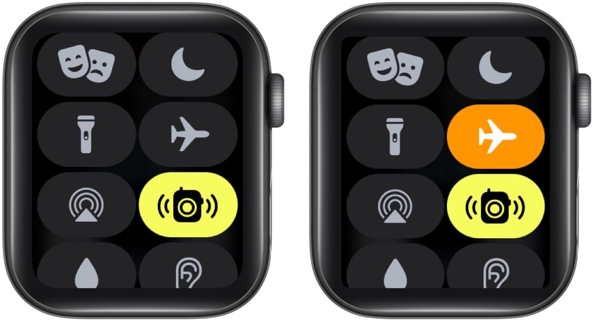 Steps to turn off and on Airplane Mode on Apple Watch