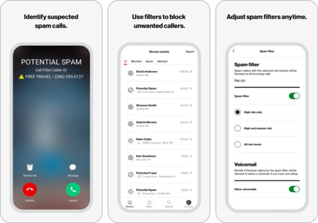 Verizon Call Filter app to Block Spam Calls on your iPhone