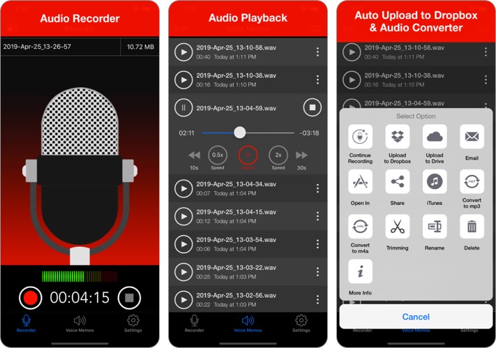 Voice Recorder - Audio Record iPhone and iPad App Screenshot
