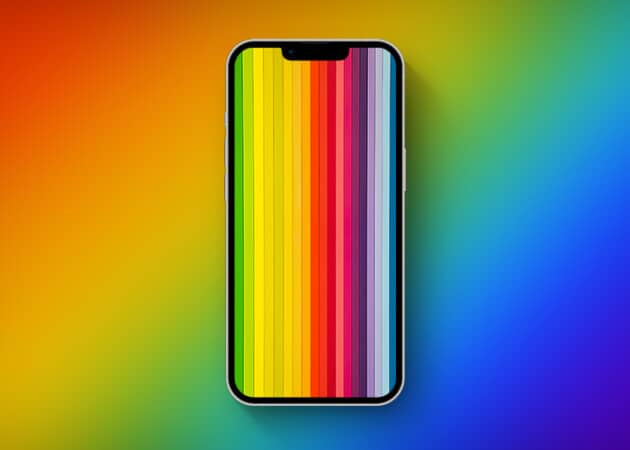 iPhone rainbow wallpaper