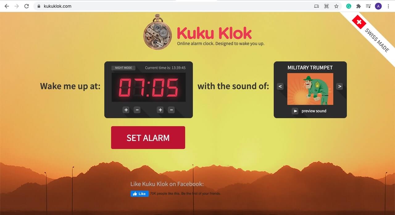Set an alarm on Mac using Kuku Klok