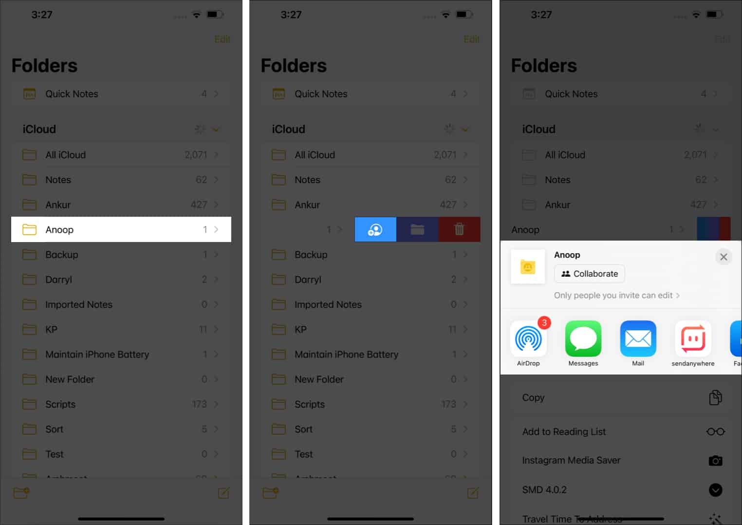 How to share Notes app folders on iPhone, iPad, and Mac