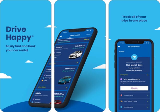 Alamo iPhone app for renting car