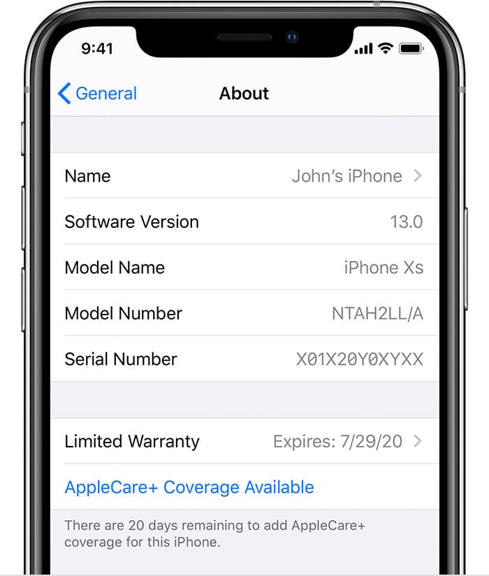 Applecare on iphone