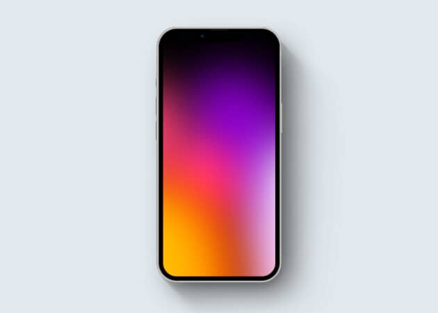 Coloured Flame Gradient iOS wallpaper