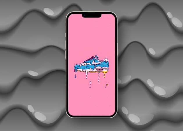 Cool drippy iOS wallpaper