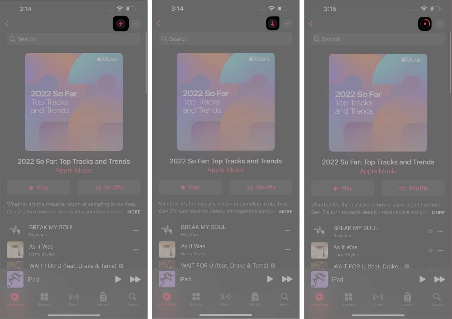 Muat turun senarai main penuh dalam Apple Music