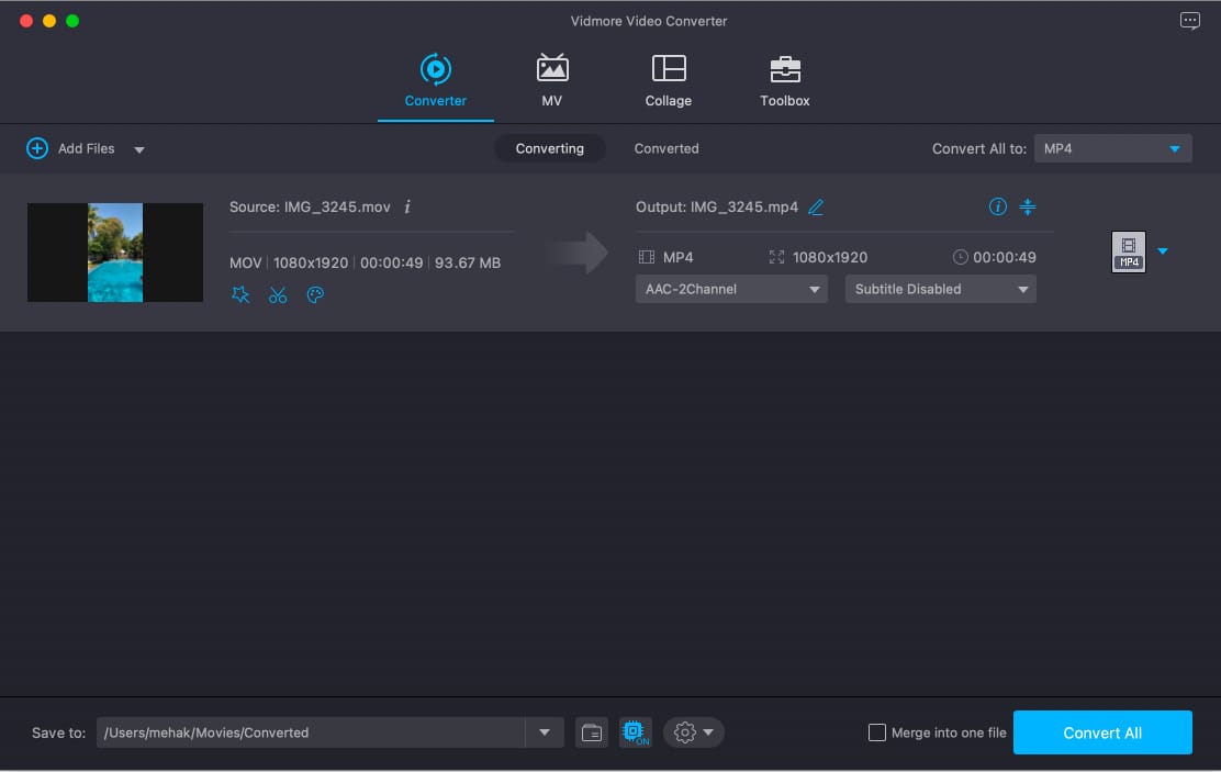 Powerful multi format Video Converter for Mac from Vidmore  - 81