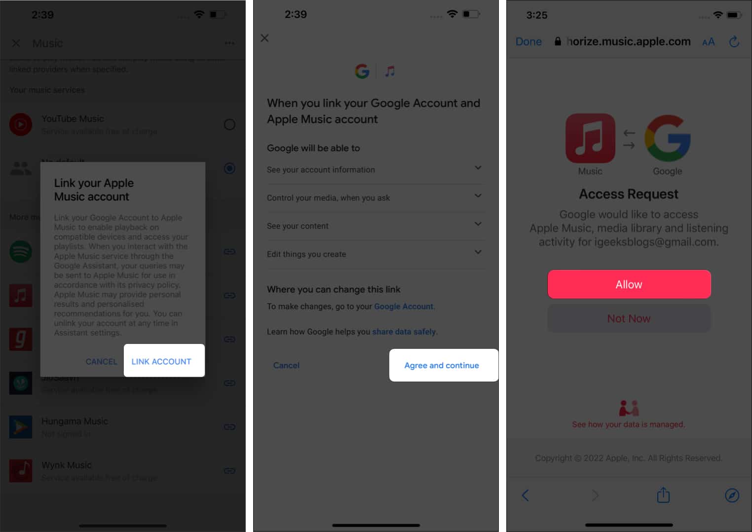 Cara menyediakan Apple Music dengan peranti Google Nest