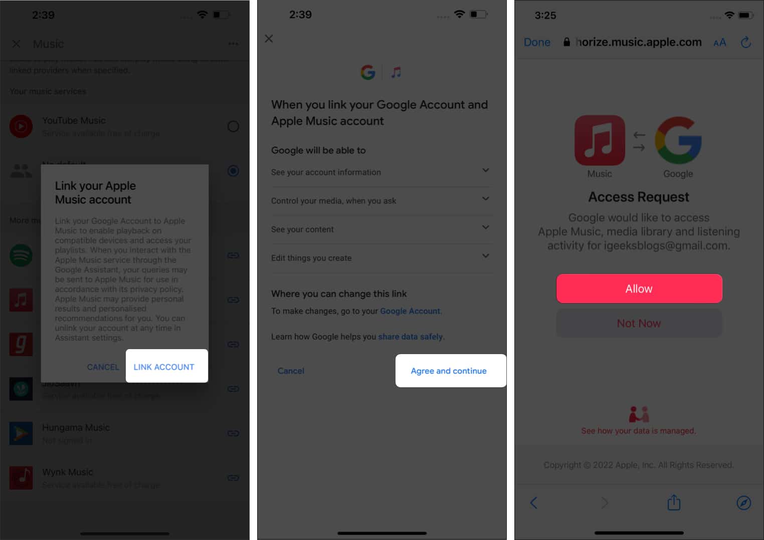 How to set up Apple Music with Google Nest device