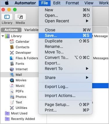 Name the file, choose Application from the File Format menu and Save