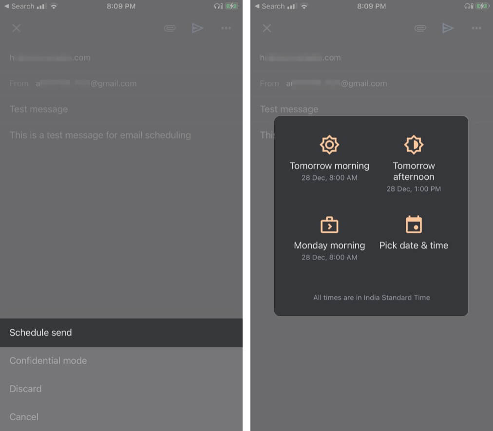 Pick date and time to schedule emails in Gmail for iPhone and iPad