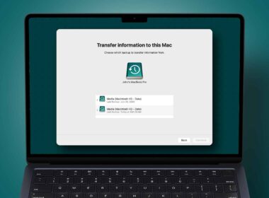 Restoring a MacBook from a backup