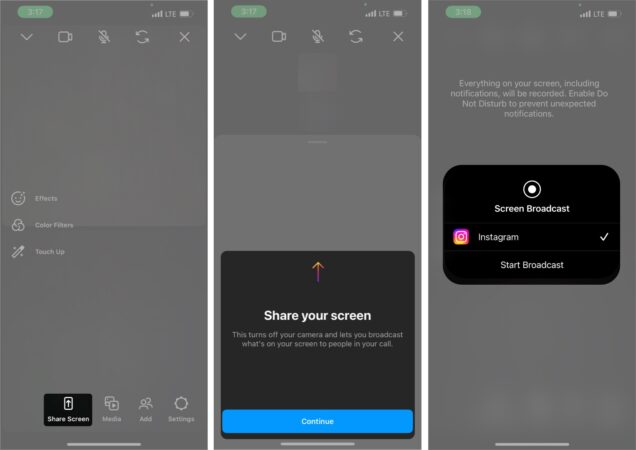 How to share screen on Instagram video calls - 76