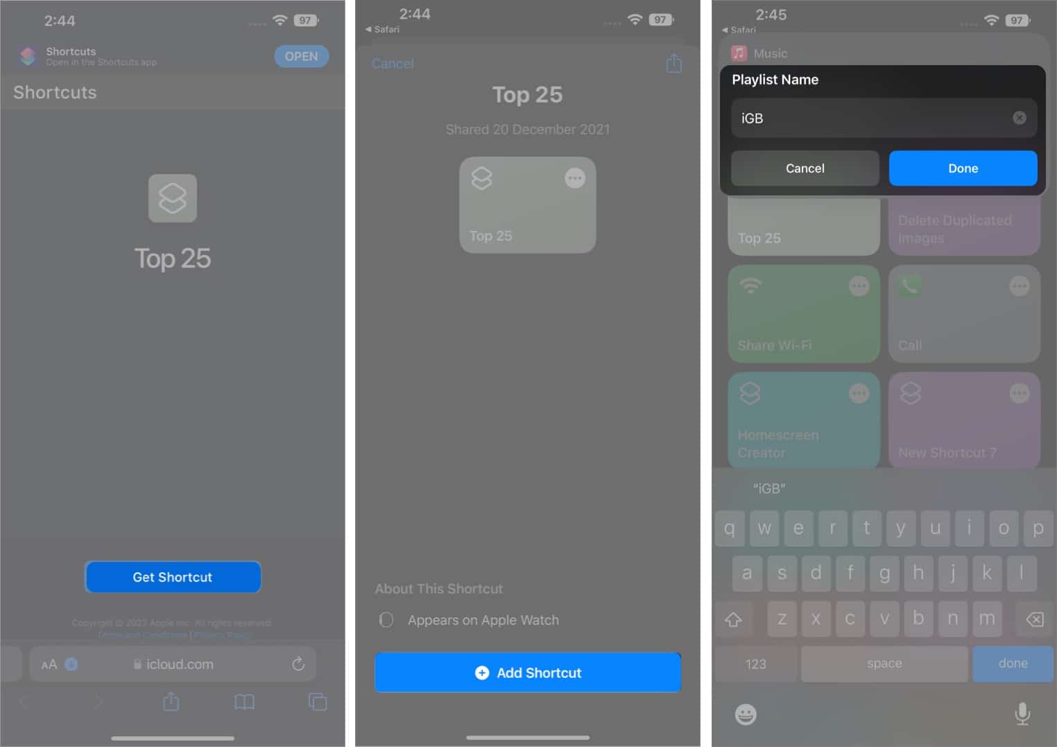 Langkah untuk membuat Senarai Main Pintar pada iPhone
